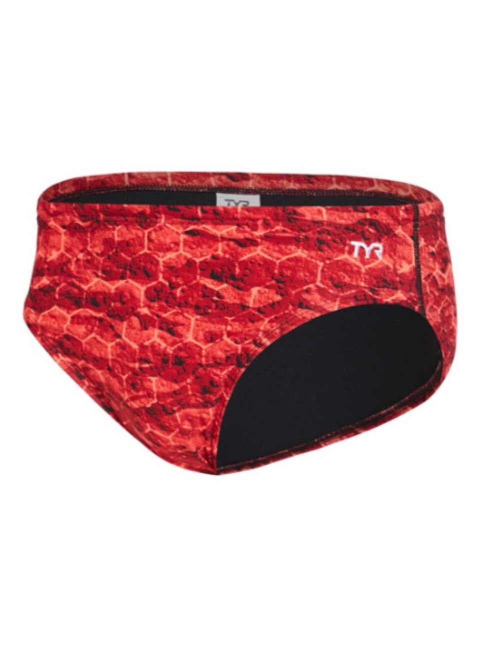 TYR Men's Agon Alover Racer Brief Swimsuit sz 38 Red Swim Team Practice Suit